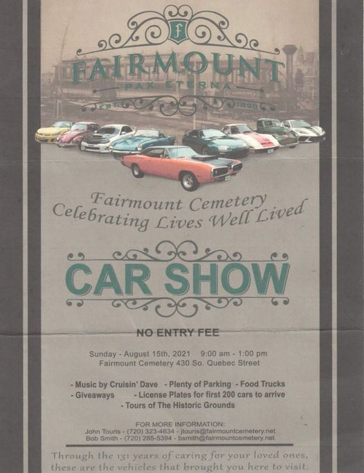 Fairmount Cemetery Car Show \u2013 Celebrating Lives Well Lived