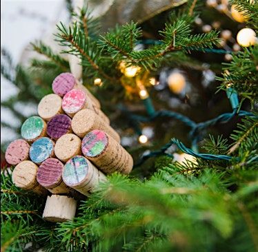 Social Vines TIPSY TINSEL!  A glass & a craft -Cork Ornament Craft Night