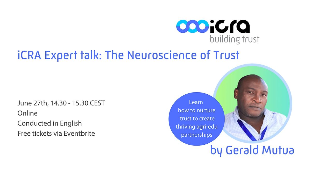 iCRA Expert talk: The Neuroscience of Trust