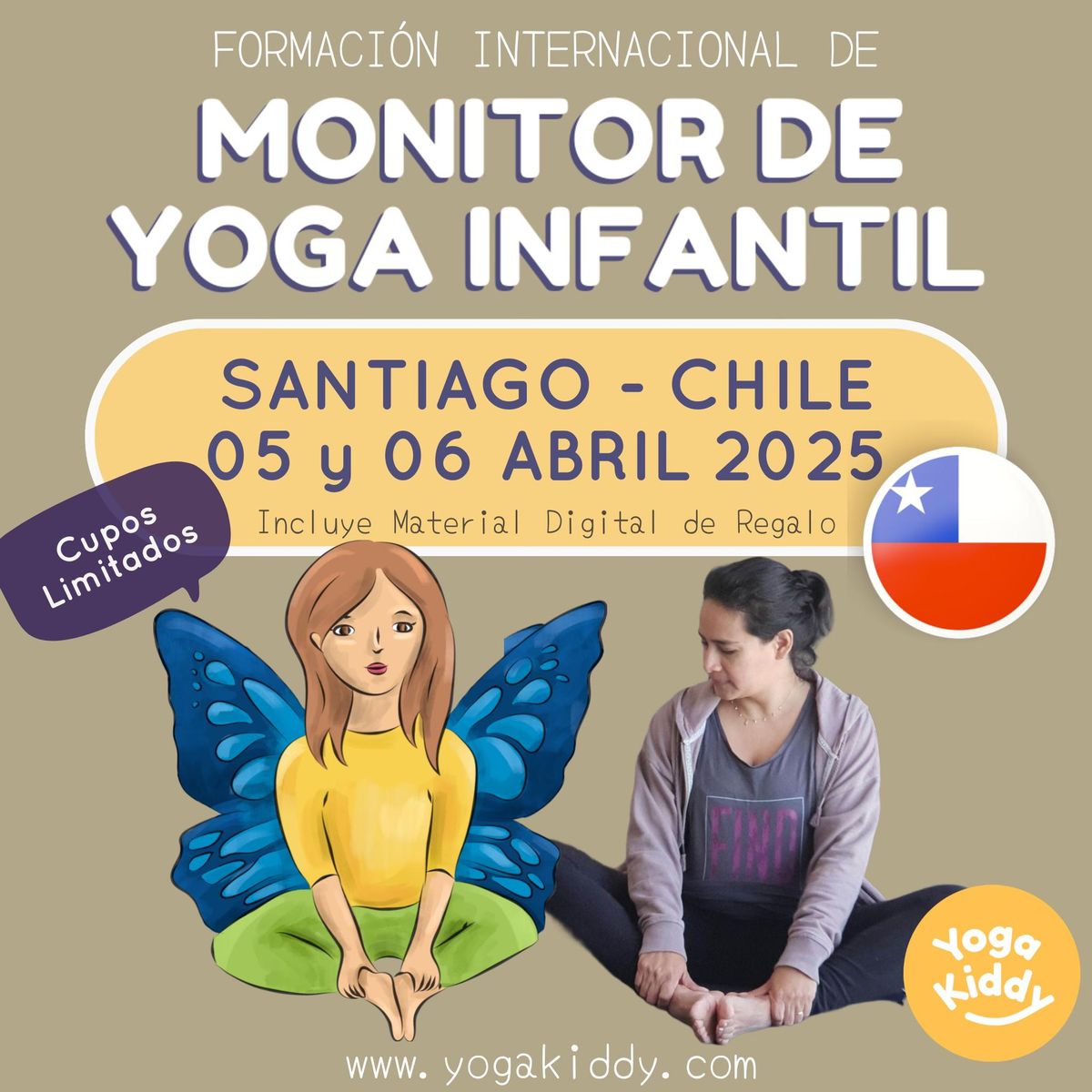 Formaci\u00f3n presencial "Monitor(a) Yoga Infantil" en Santiago