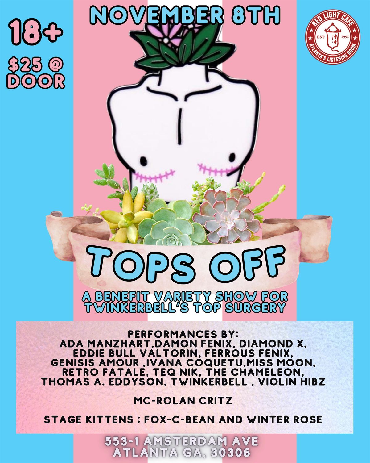 TOPS OFF! A Benefit Variety Show for Twinkerbell's Top Surgery