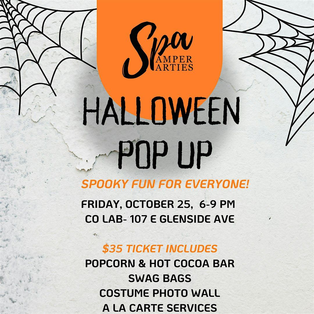 Spa Pamper Parties Halloween Pop Up