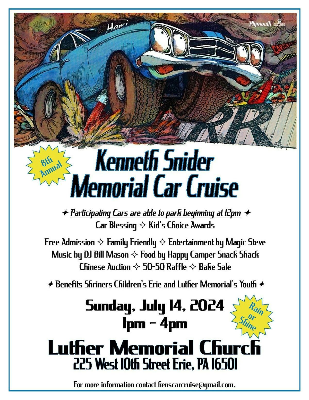 8th Annual Kenneth Snider Memorial Car Cruise