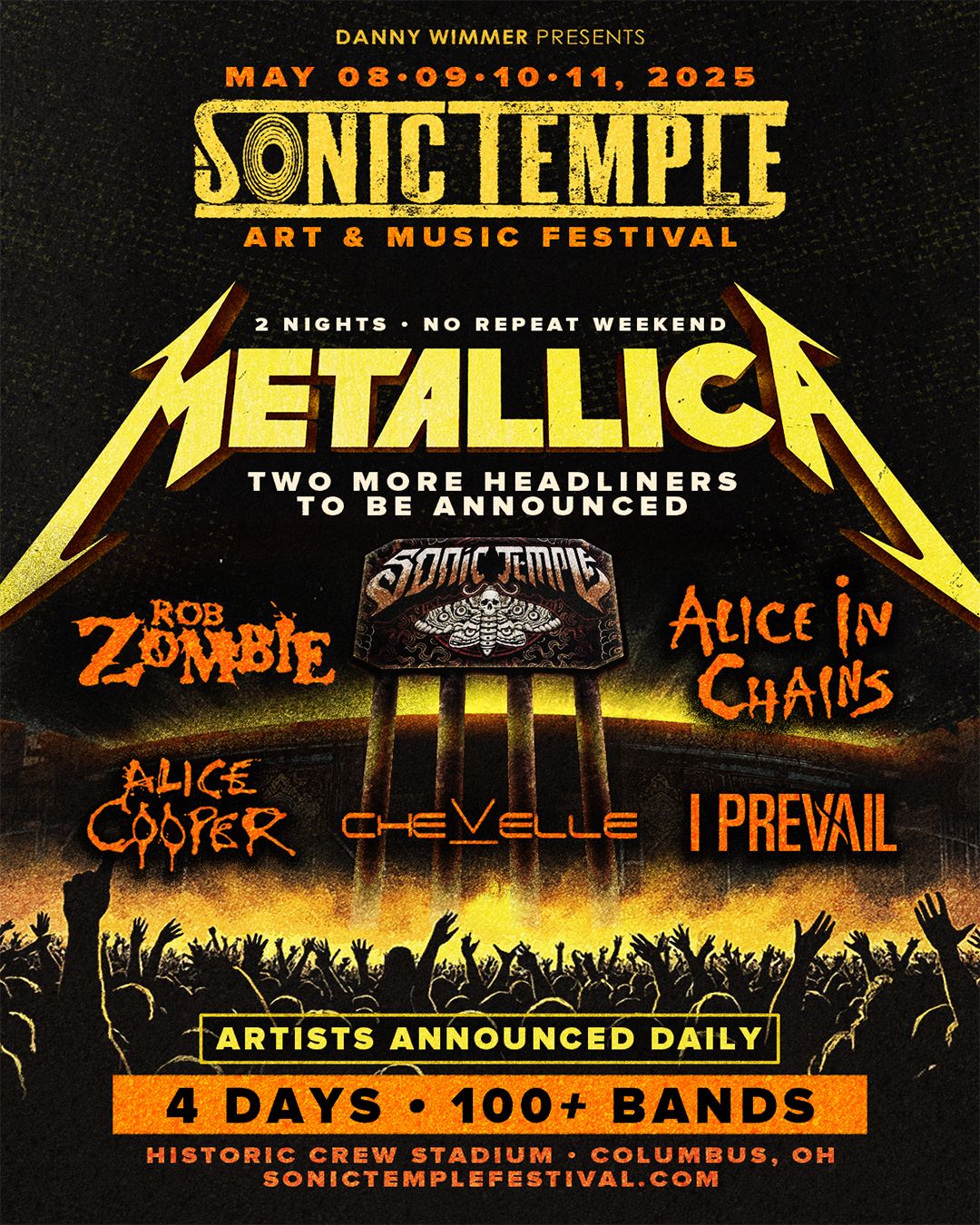 Sonic Temple Art & Music Festival: Metallica  Alice in Chains & Chevelle - Sunday