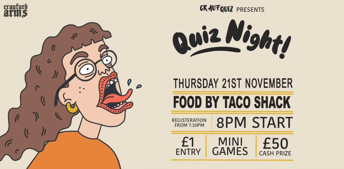 CRAUF QUIZ & Mexican Style Streetfood! 