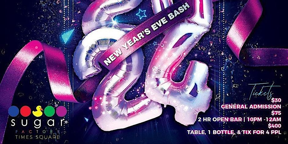 2024 New Year's Eve Bash at The Sugar Factory Times Square