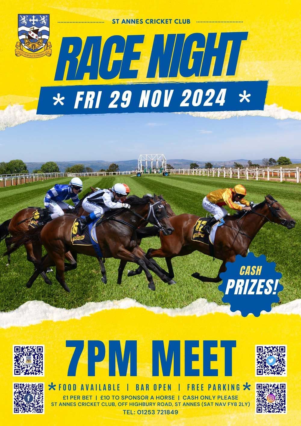 Race Night - Cash Prizes! 