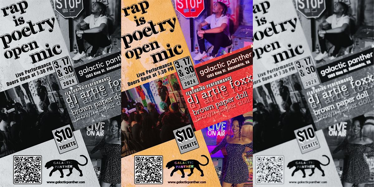 Rap is Poetry Open Mic Night @ Galactic Panther Art Gallery