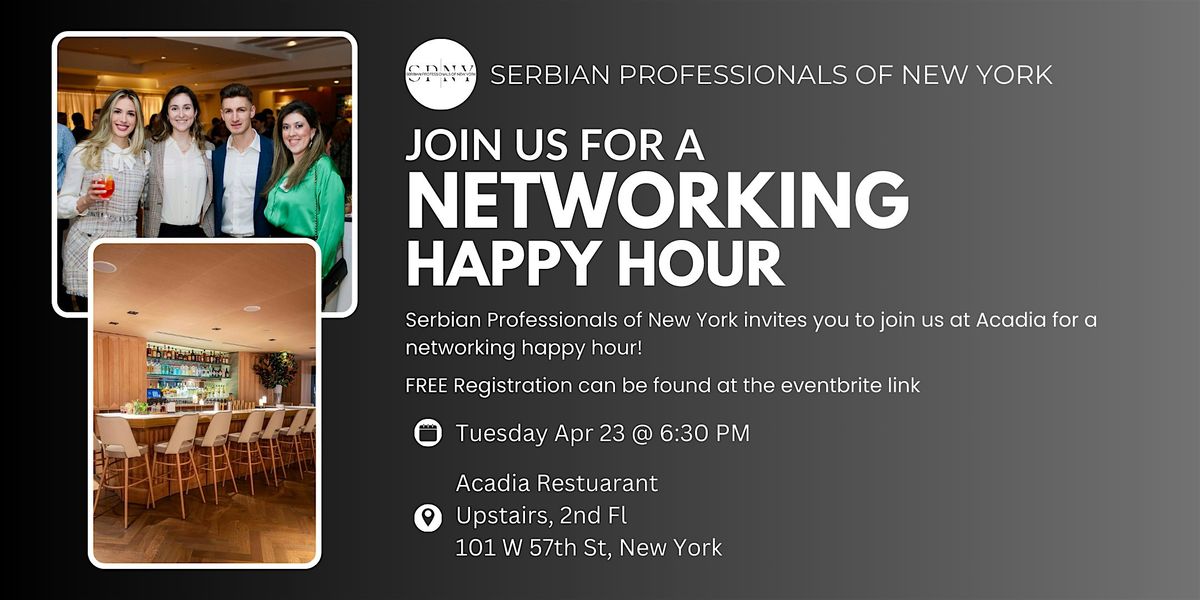 Serbian Professionals of NY Happy Hour