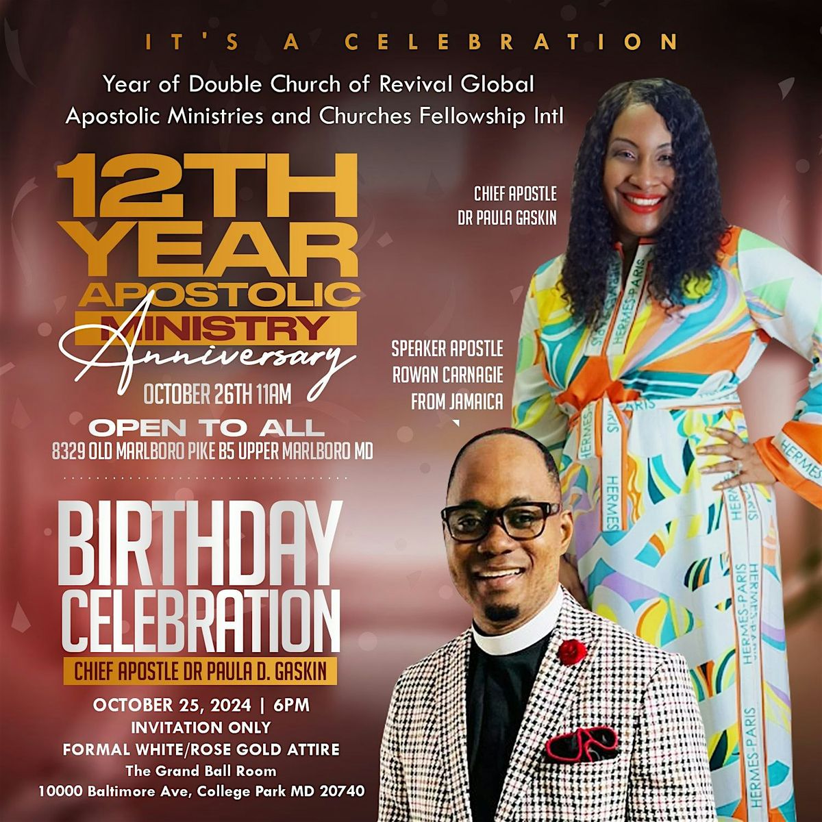 12th Year Apostolic Ministry Anniversary Celebration