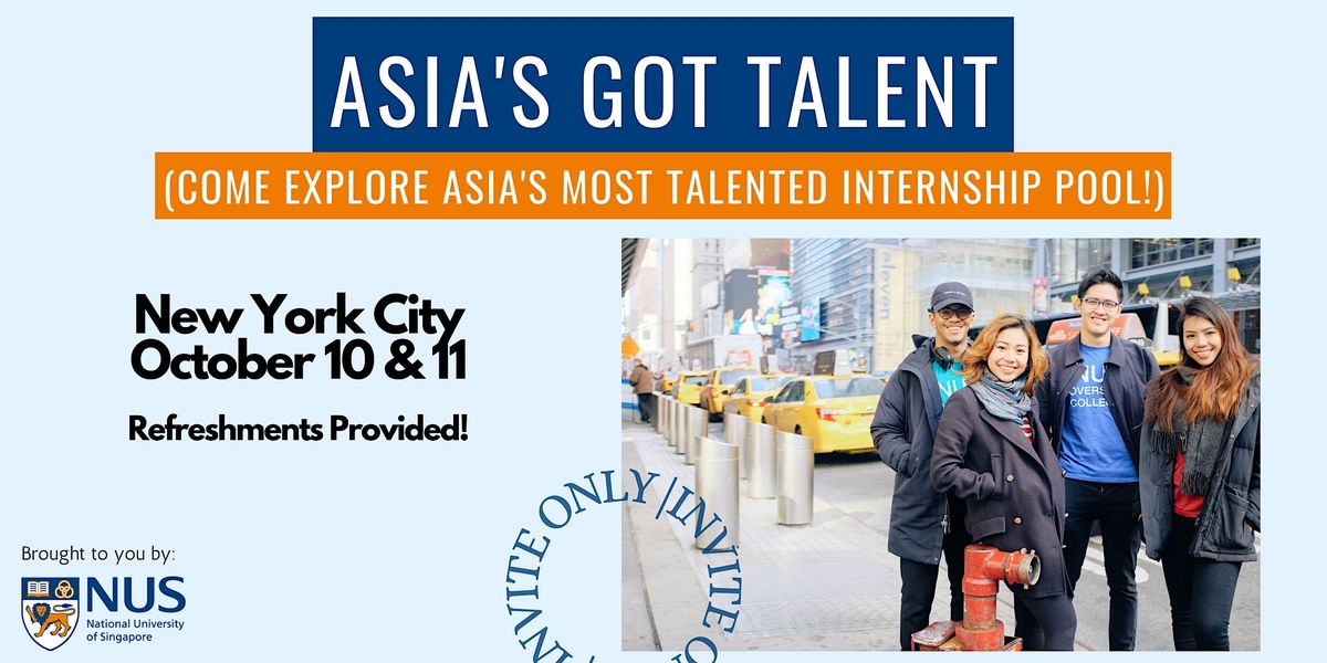Eat, Drink, Network: Asia's Got Talent!
