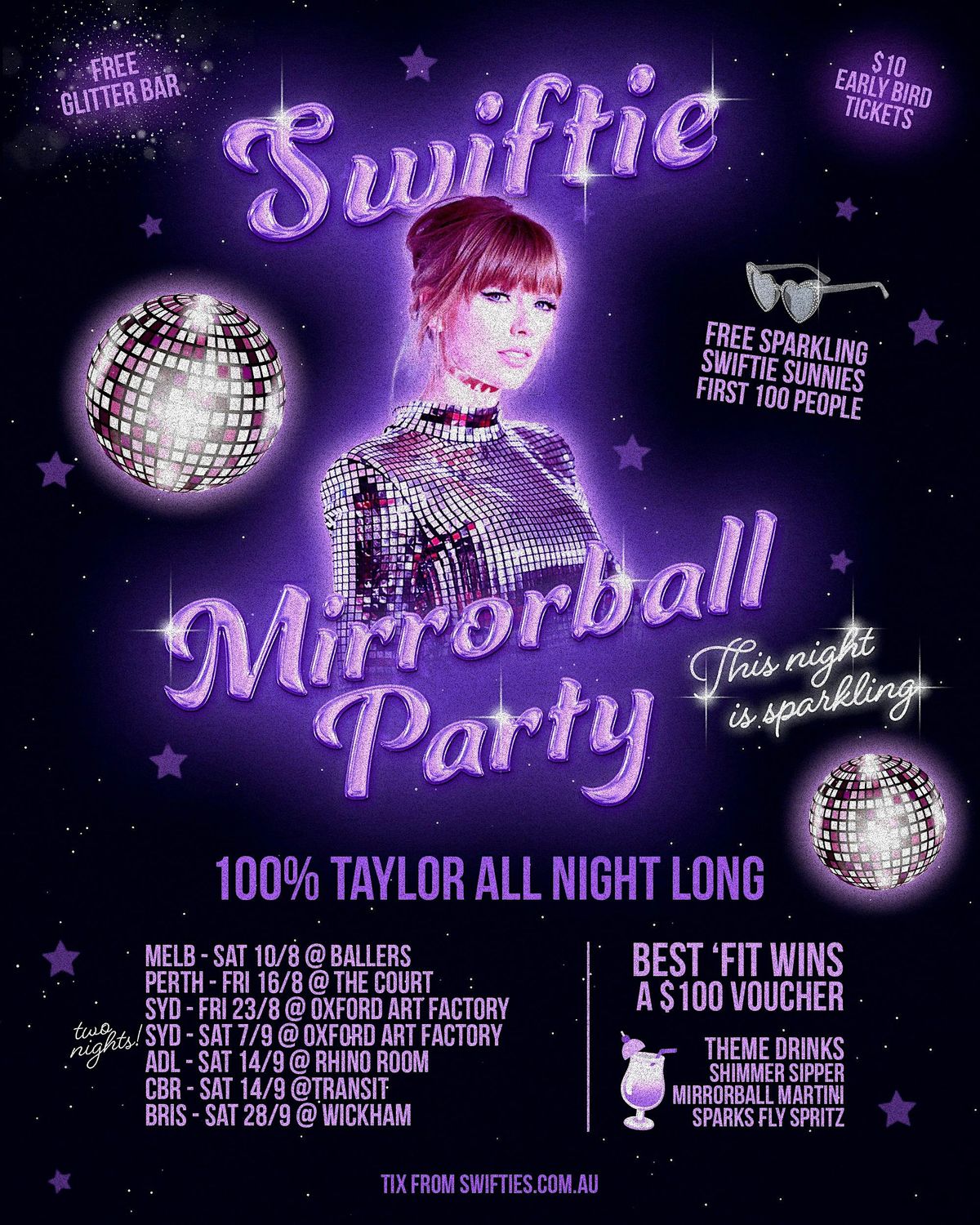 Swiftie Mirrorball Party: This Night is Sparkling - Brisbane