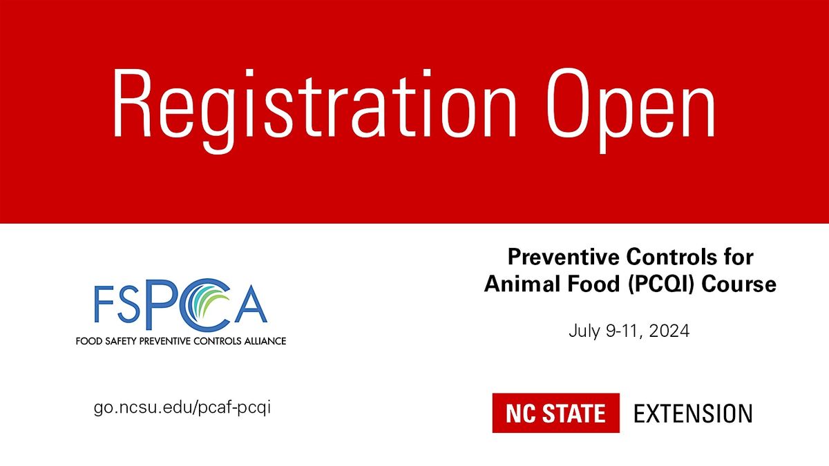 NC State Preventive Controls for Animal Food Course