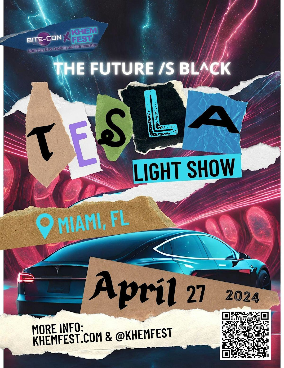 The Future is Black:  Tesla Light Show