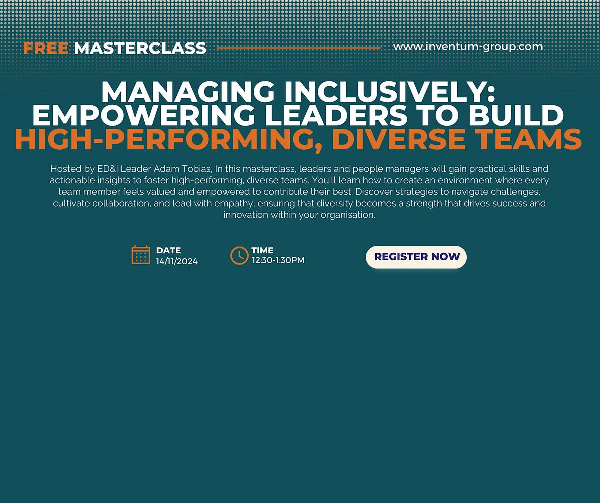 Free Masterclass  Managing Inclusively & Empowering Leaders