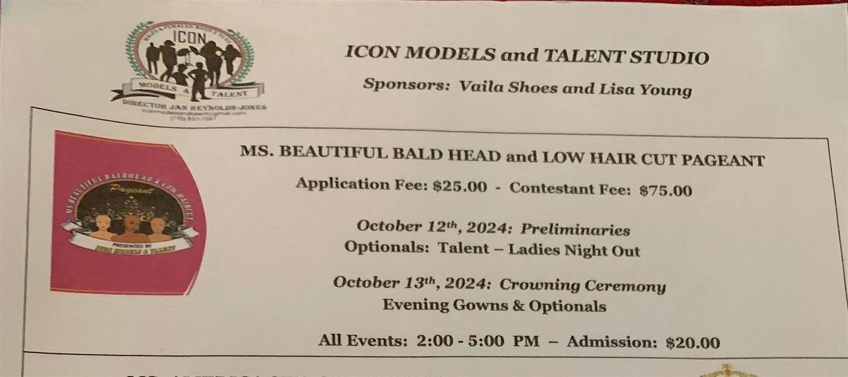 Ms. Beautiful Bald Head & Low Hair Cut Pageant