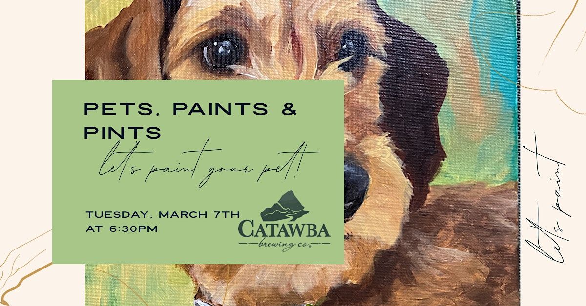 Pets, Paints & Pints at Catawba Brewing