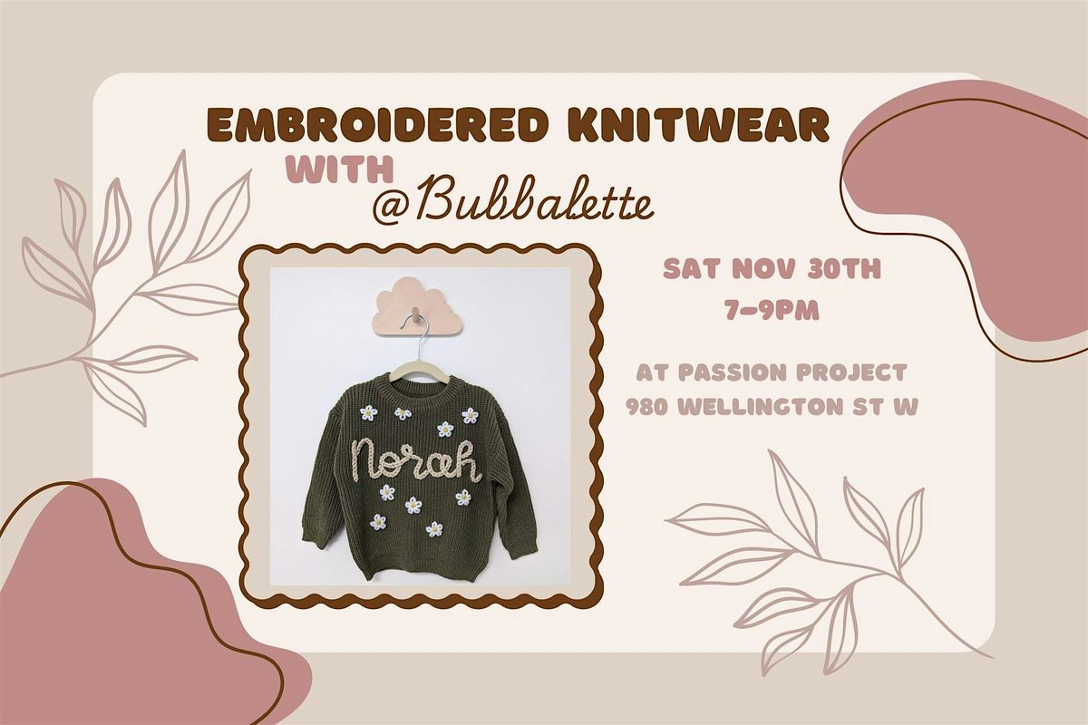 DIY Embroidered Knitwear! Design Your Own Sweater