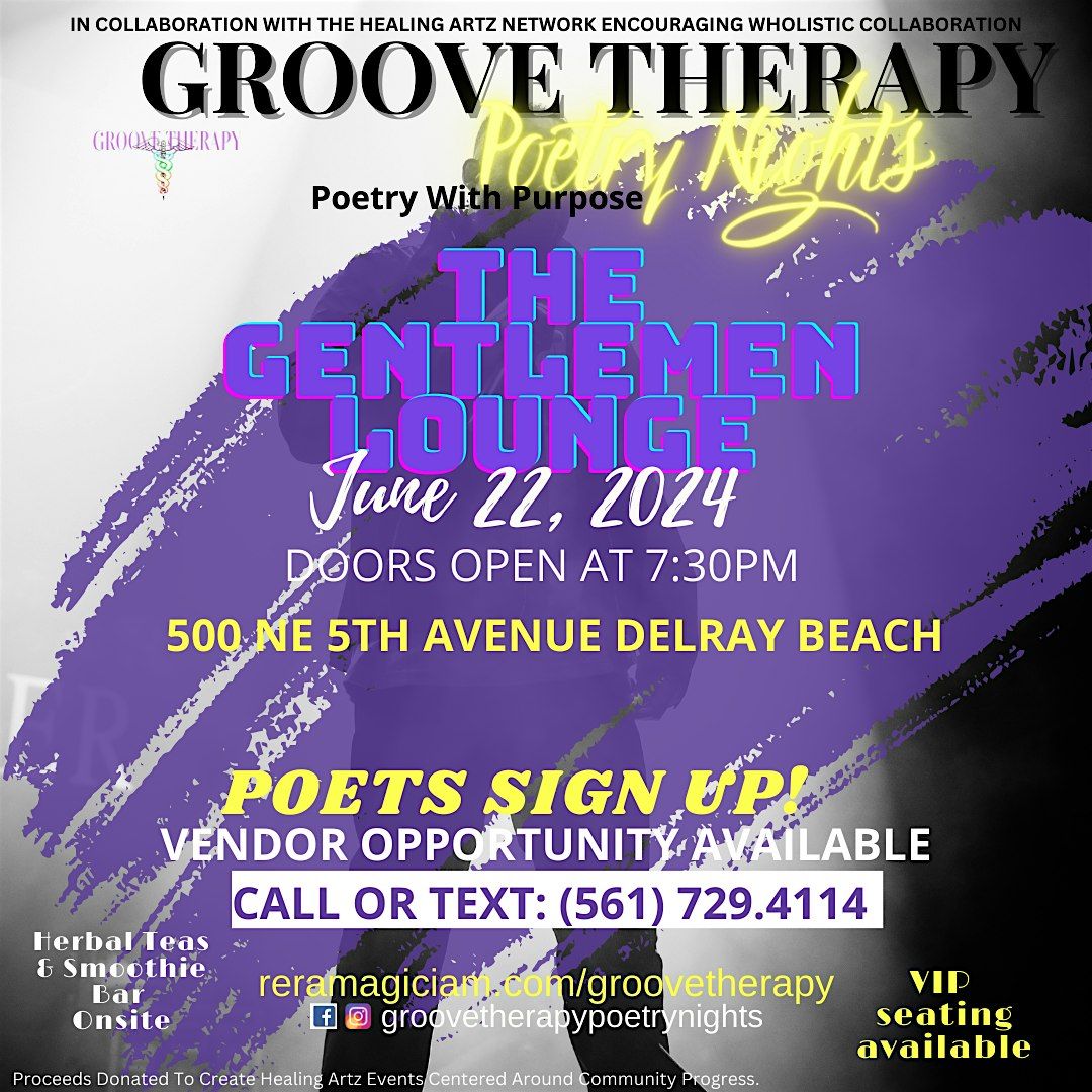 The Gentlemen's Lounge Edition 2024 at GROOVE THERAPY POETRY NIGHTS