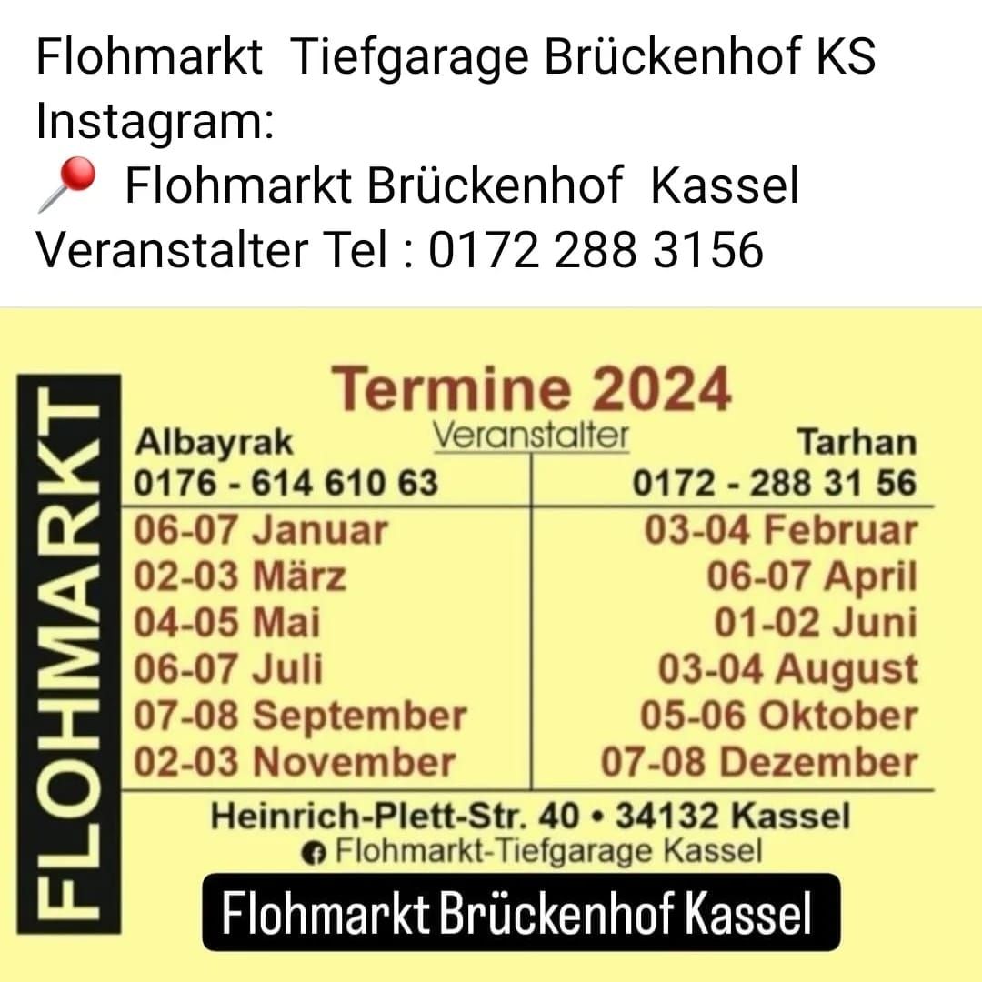 FLOHMARKT Tiefgarage Br\u00fcckenhof Kassel 