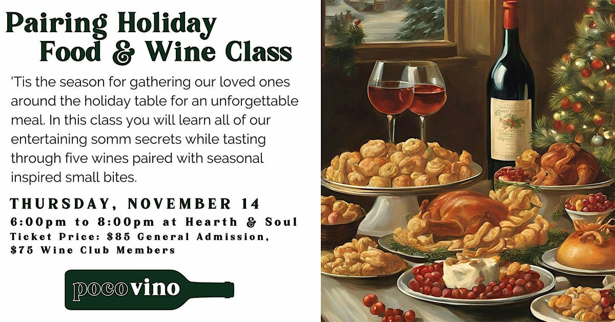 Pairing Holiday Food & Wine Class