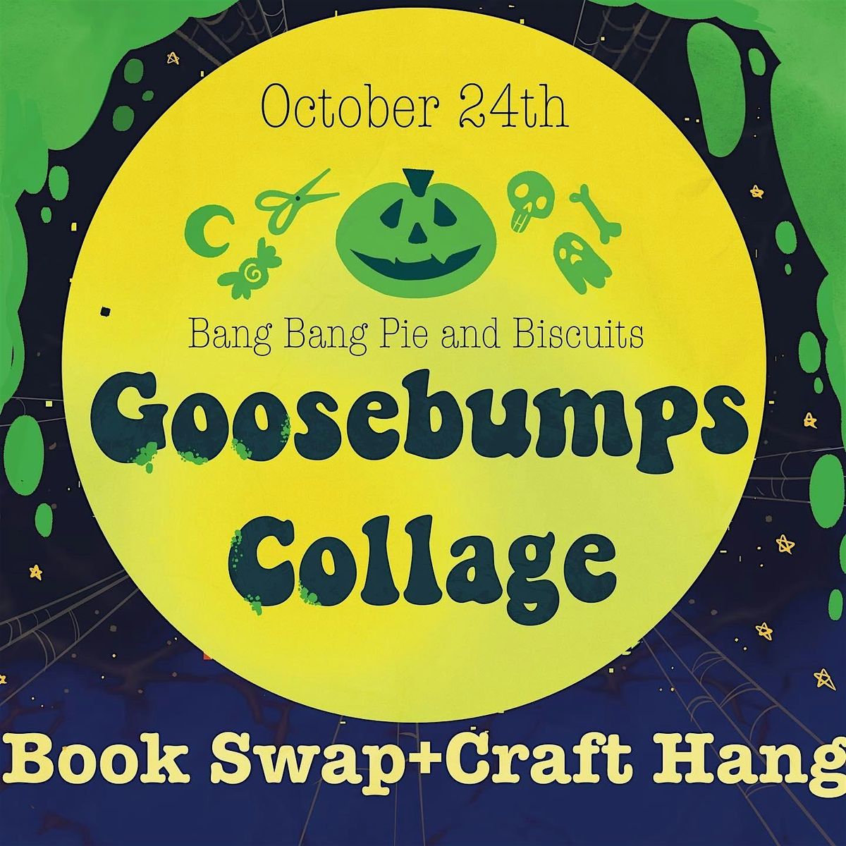 Goosebumps poetry collage and book swap