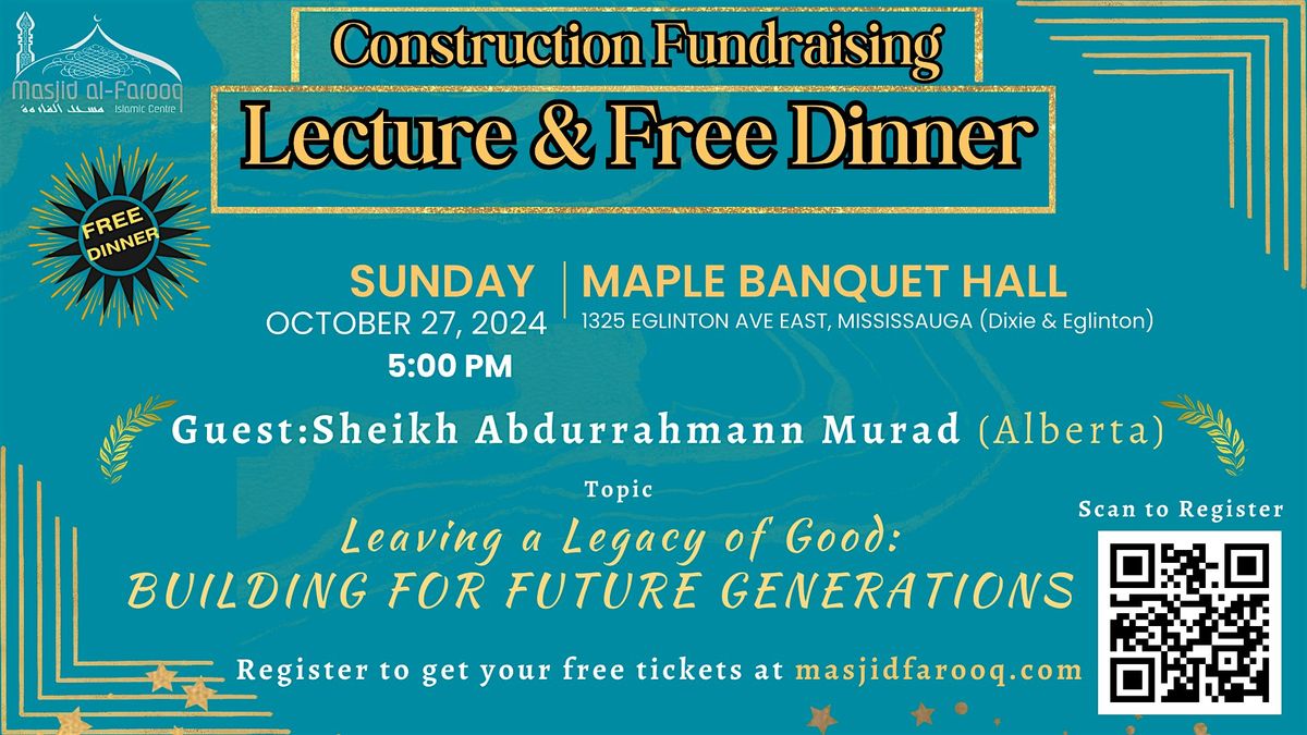 Construction Fundraising: Lecture & Free Dinner