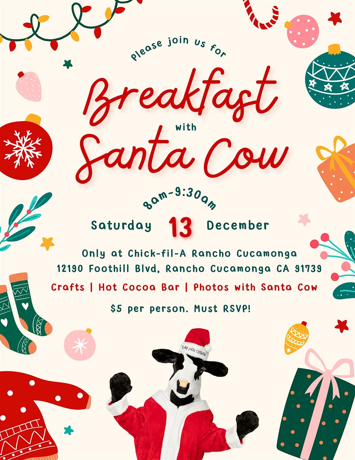 Breakfast with Santa Cow