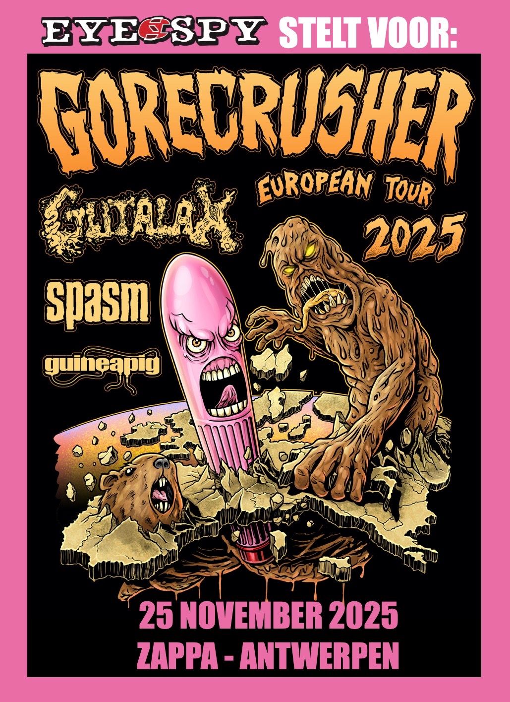 GUTALAX + SPASM + GUINEAPIG @ Zappa - Antwerpen