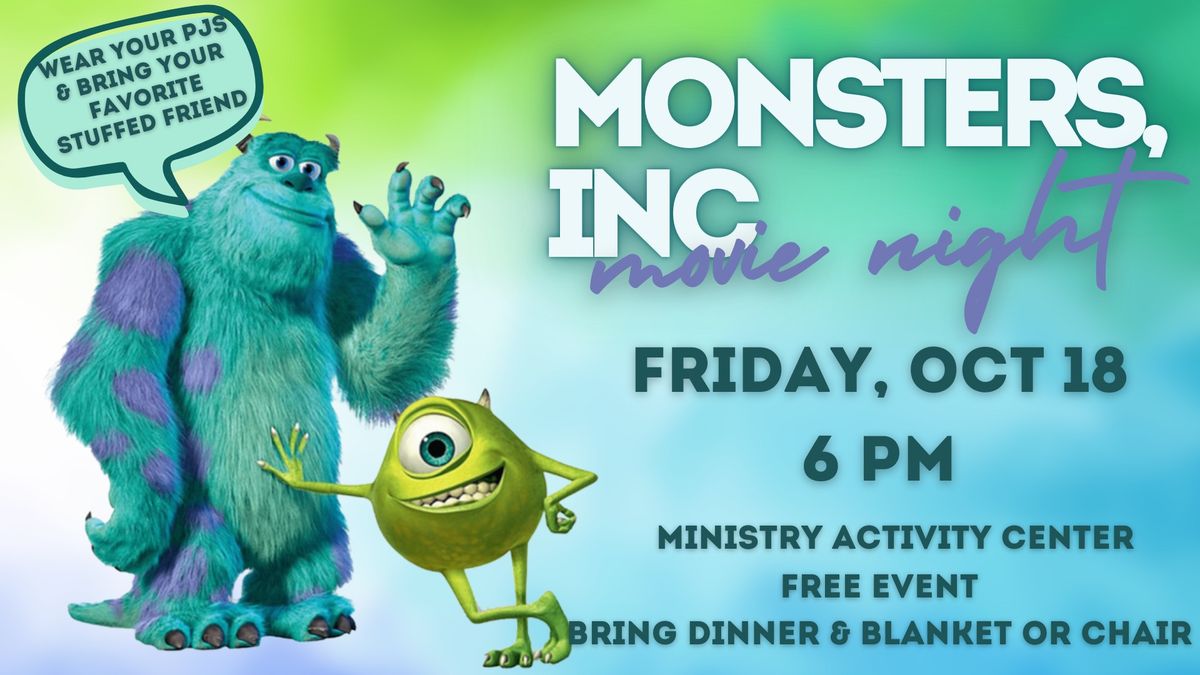 FREE Family Movie Night - BIG Screen Monsters Inc.