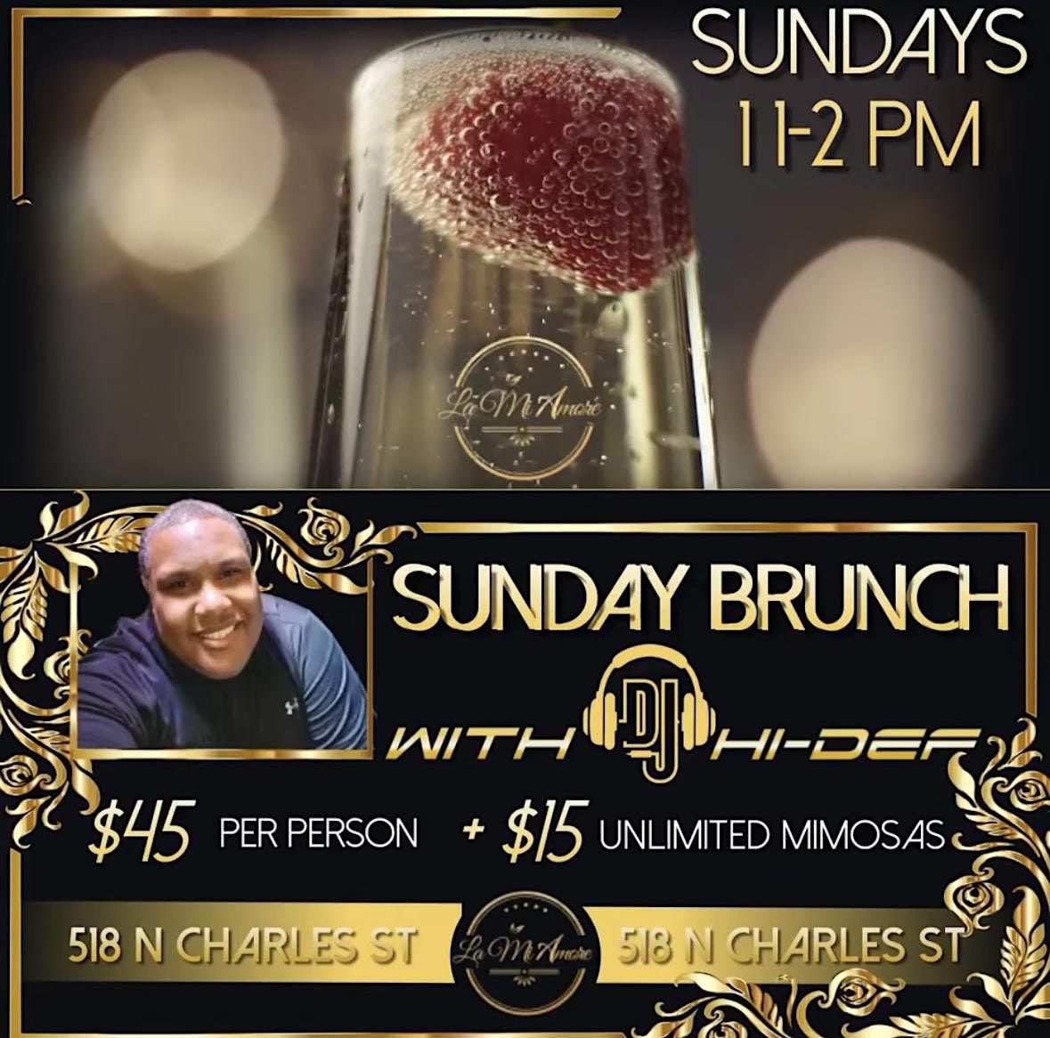 Sunday Brunch at La Mi Amore w\/DJ Hi Def