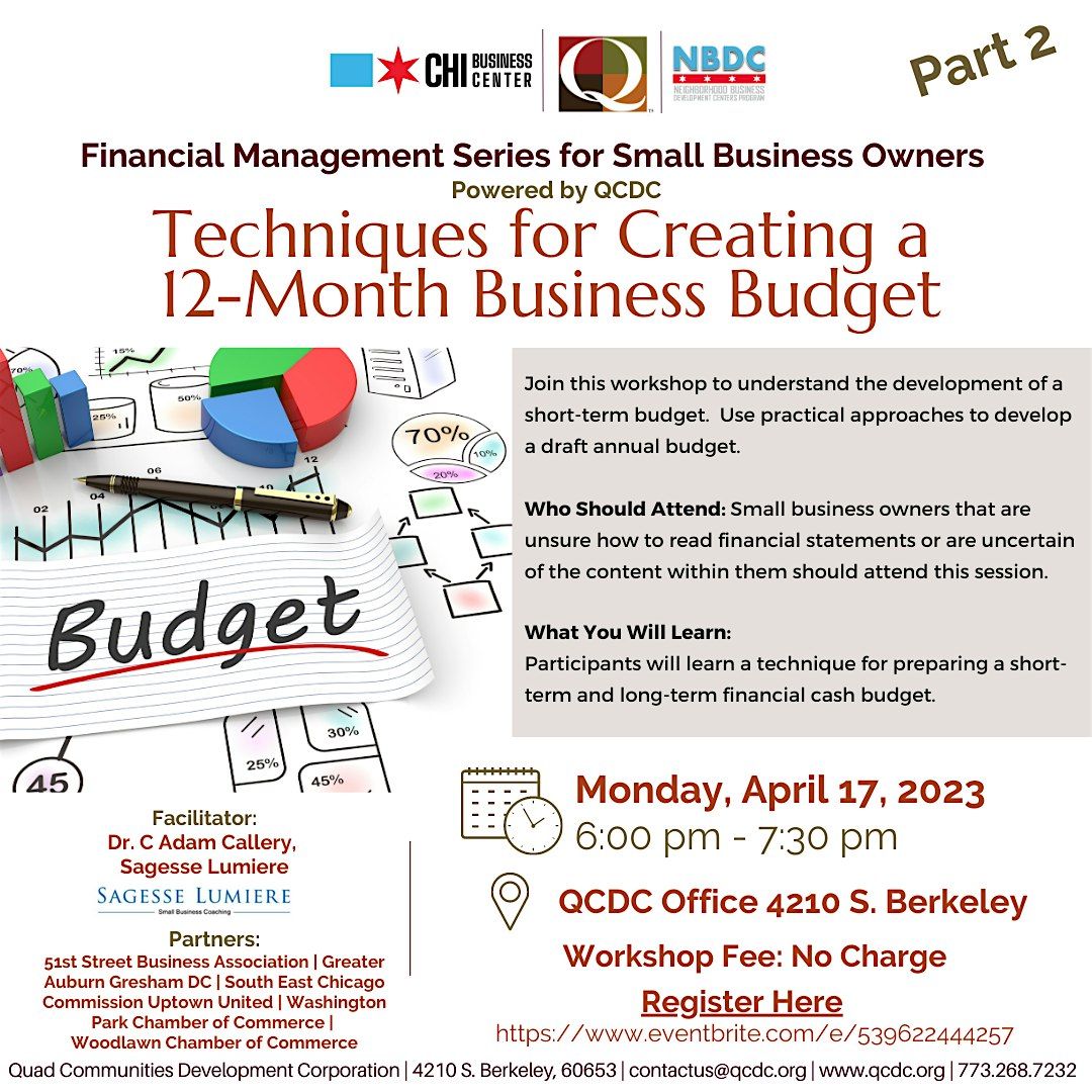 Techniques for Creating a Twelve-Month Business Budget