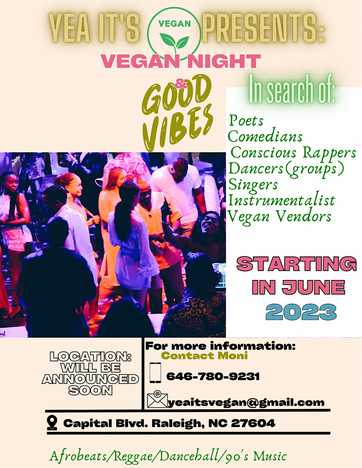Vegan Nights & Good Vibes (Open Mic)