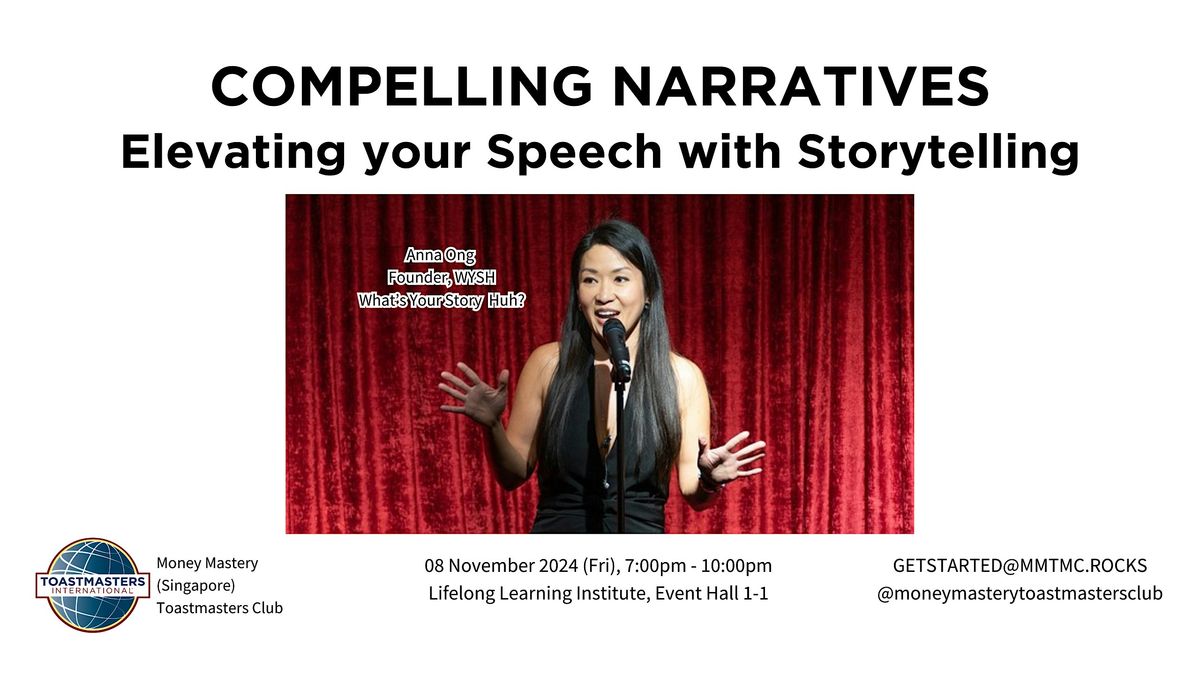 Public Speaking Masterclass: Elevating your Speech with Storytelling!