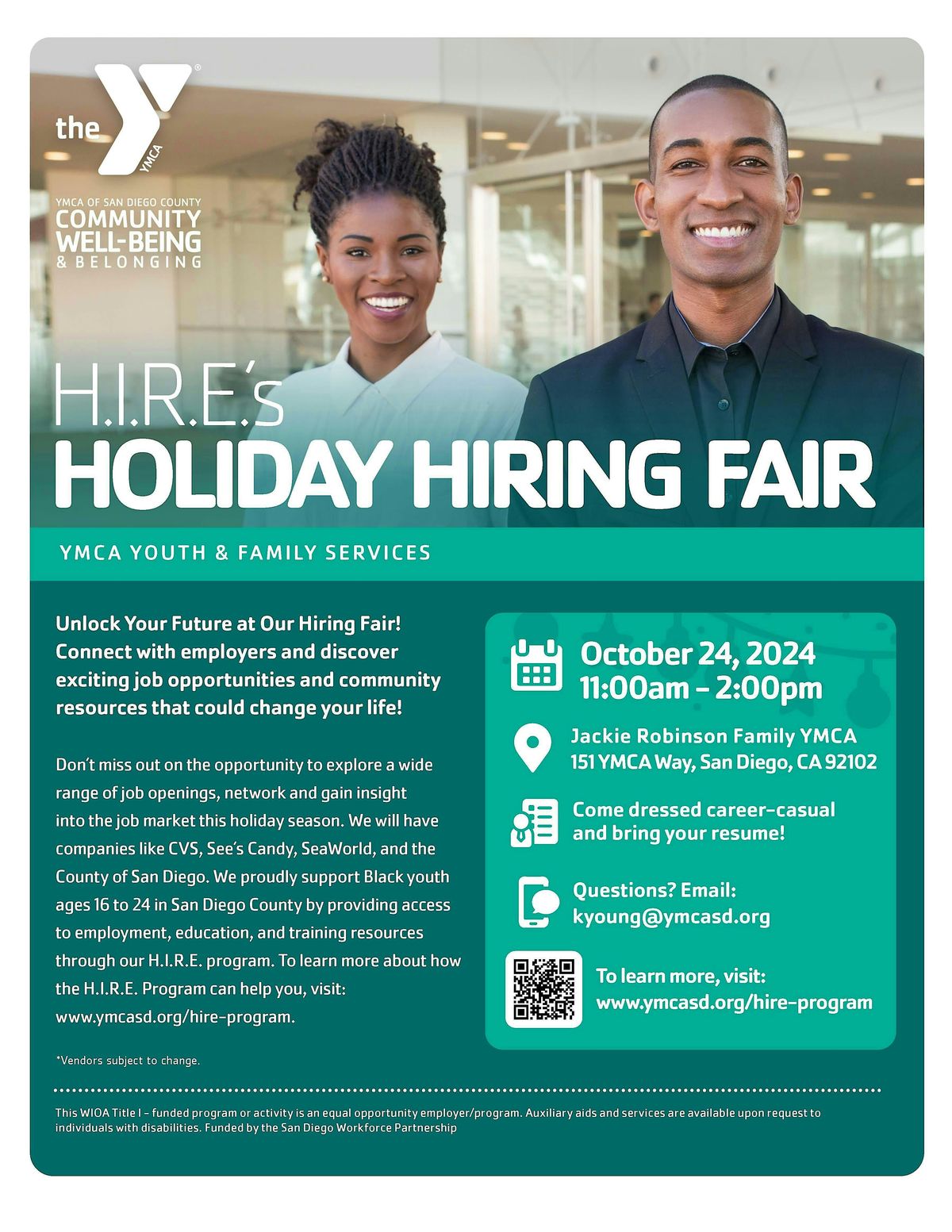 HOLIDAY HIRING EVENT JACKIE ROBINSON YMCA