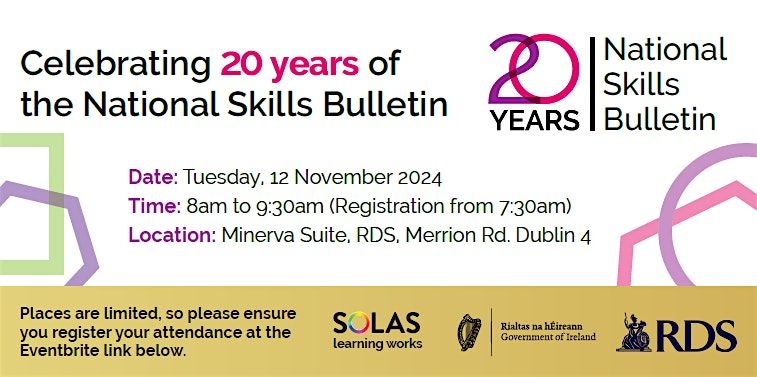 The 20th Edition of the SOLAS National Skills Bulletin - Launch Event