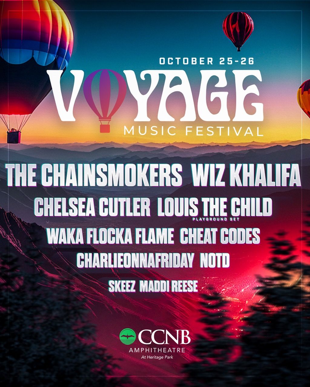 Voyage Music Festival with The Chainsmokers, Wiz Khalifa, Chelsea Cutler and more (2-Day Pass)