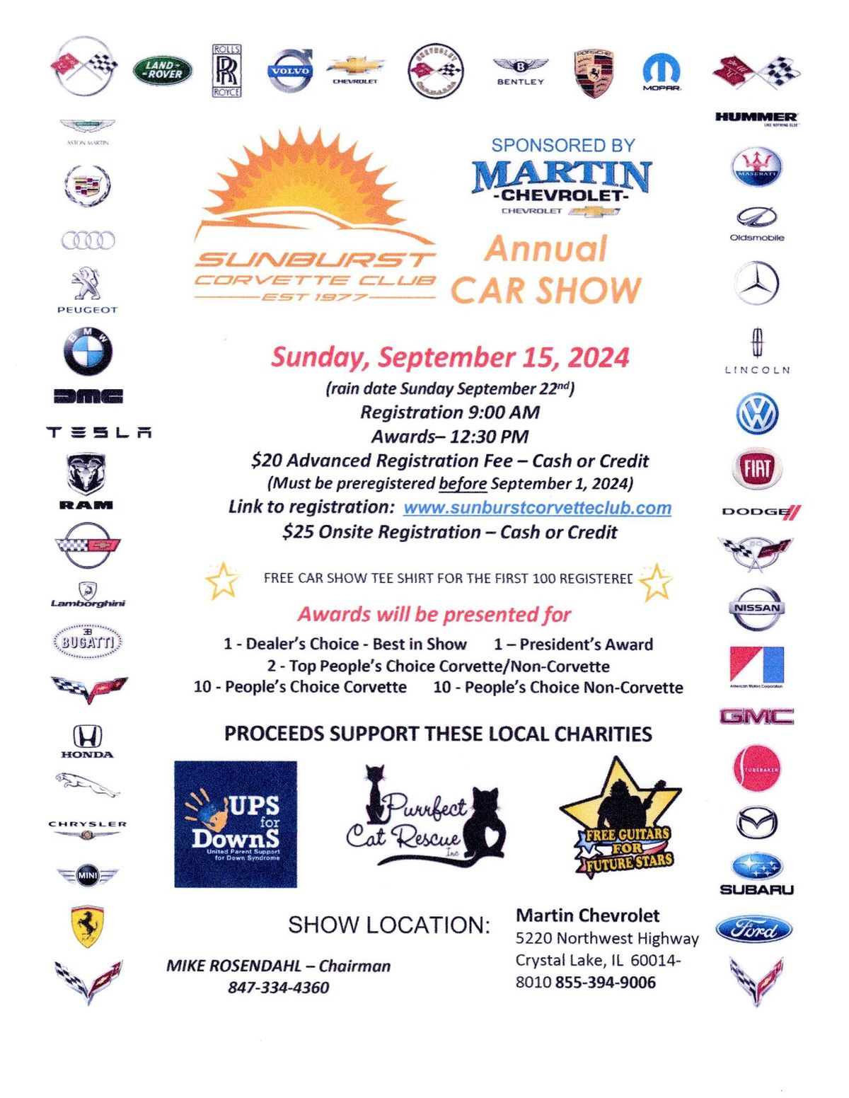 Sunburst Corvette Club Annual Car Show