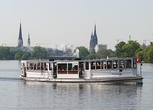 Floating Stammtisch on Germanys oldest steamer "St. Georg"