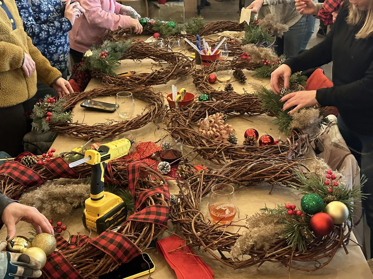 Holiday Grapevine Wreath Making Workshop + Wine