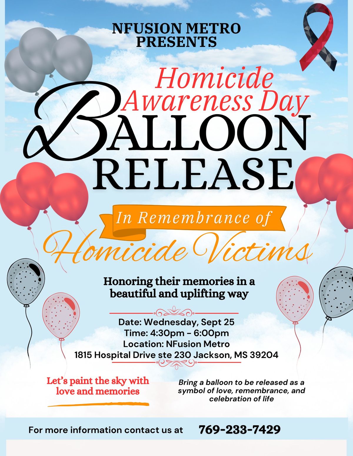 Homicide Awareness Day Balloon Release 