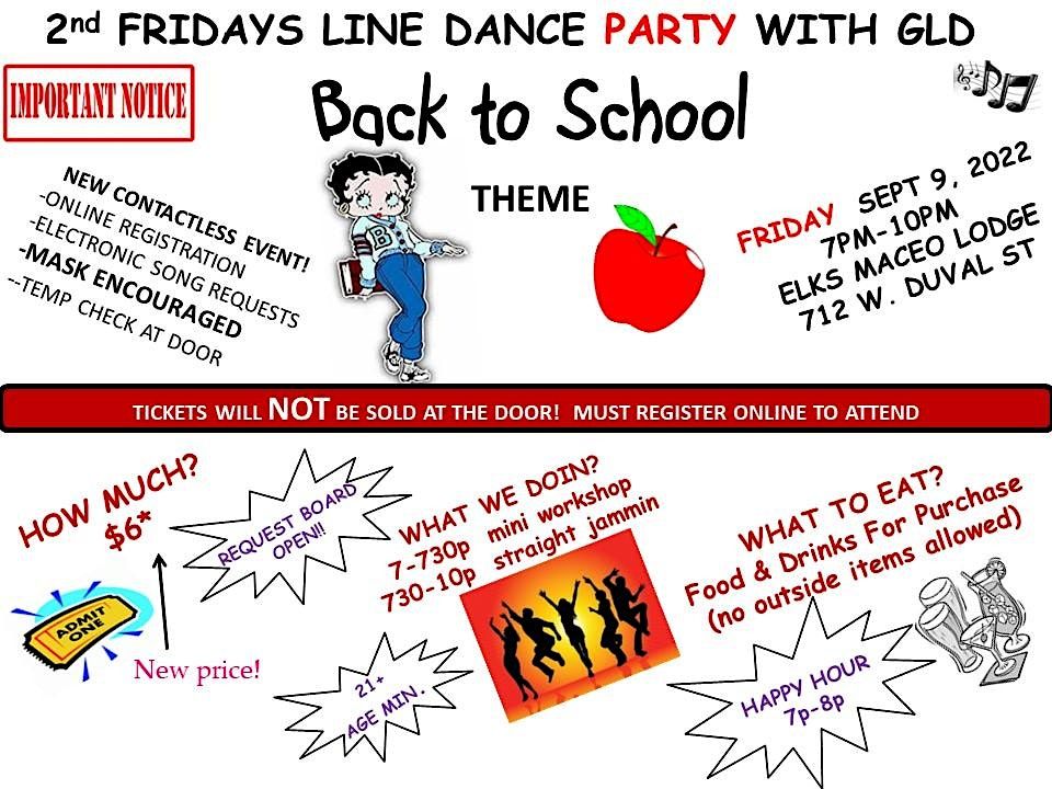 GLD'S 2ND FRIDAY LINE DANCE PARTY SEPTEMBER 2022