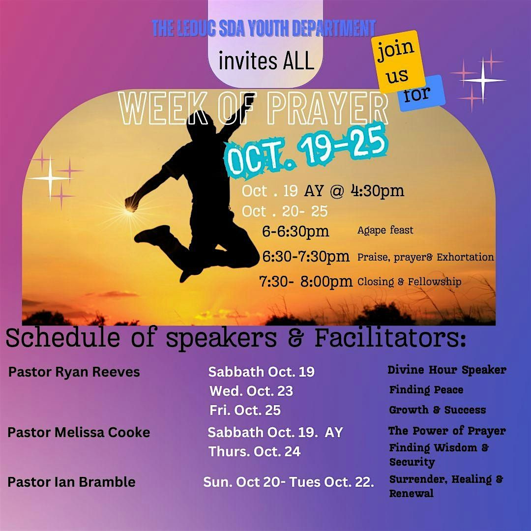 Youth Week of Prayer (Oct. 19-25)