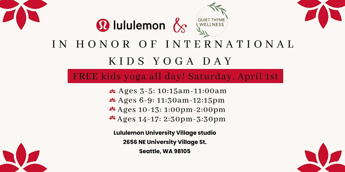 In honor of International Kids Yoga Day
