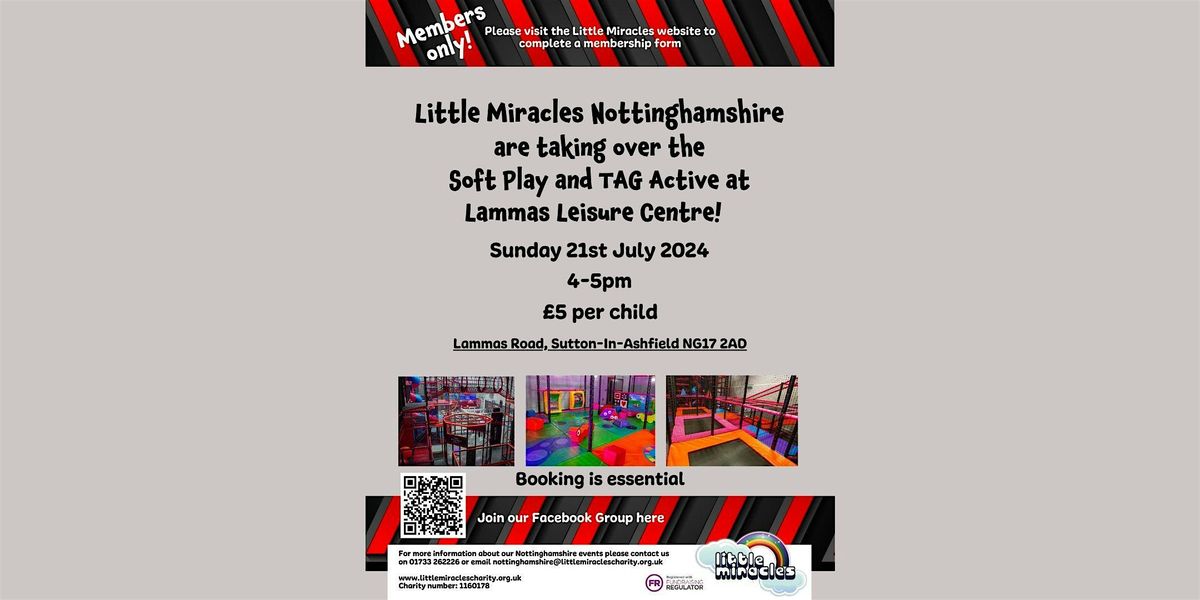EVENT Notts private hire of Lammas Soft Play & Tag Active 21\/7\/24 - 21\/07\/24