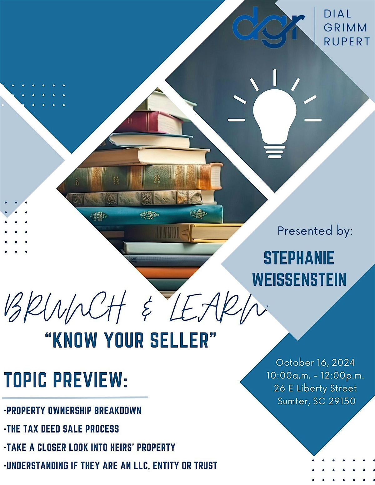 Brunch & Learn: Know Your Seller