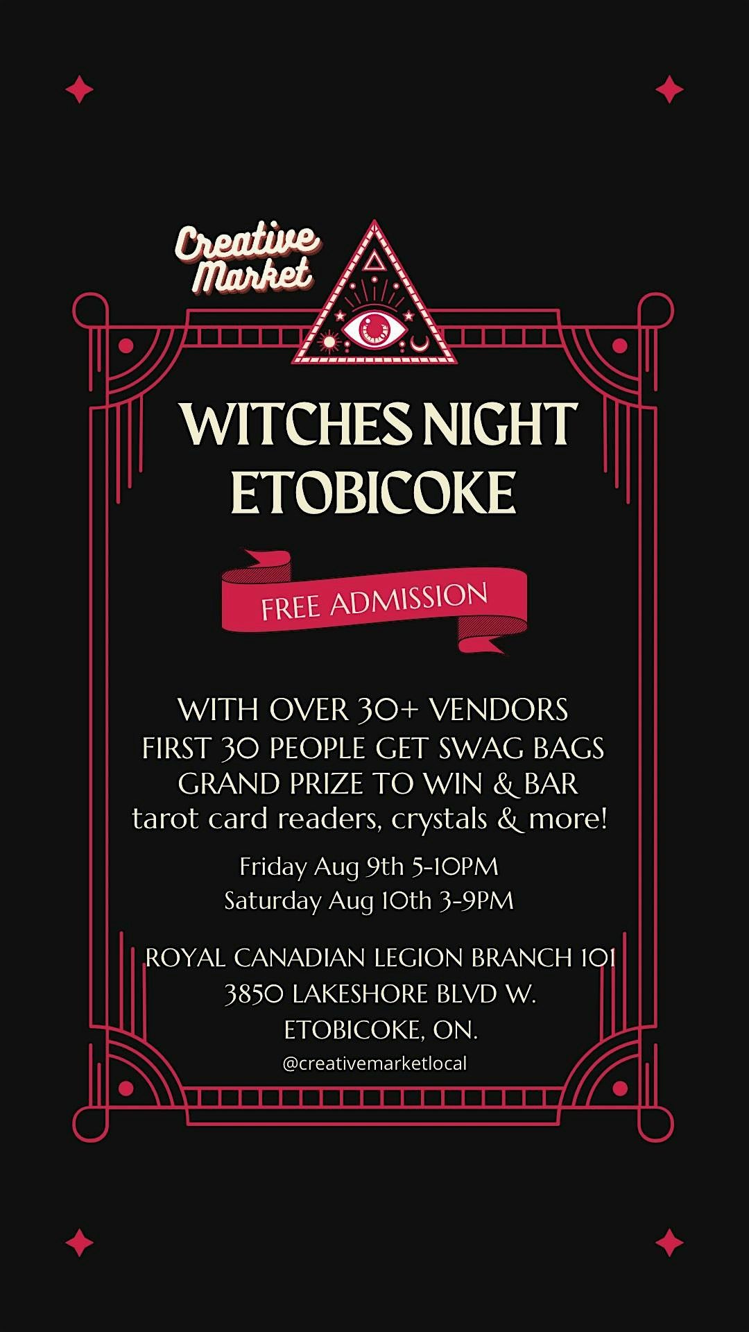 WITCHES NIGHT IN  \/ $50 TATTOO'S, 50+ VENDORS & MORE