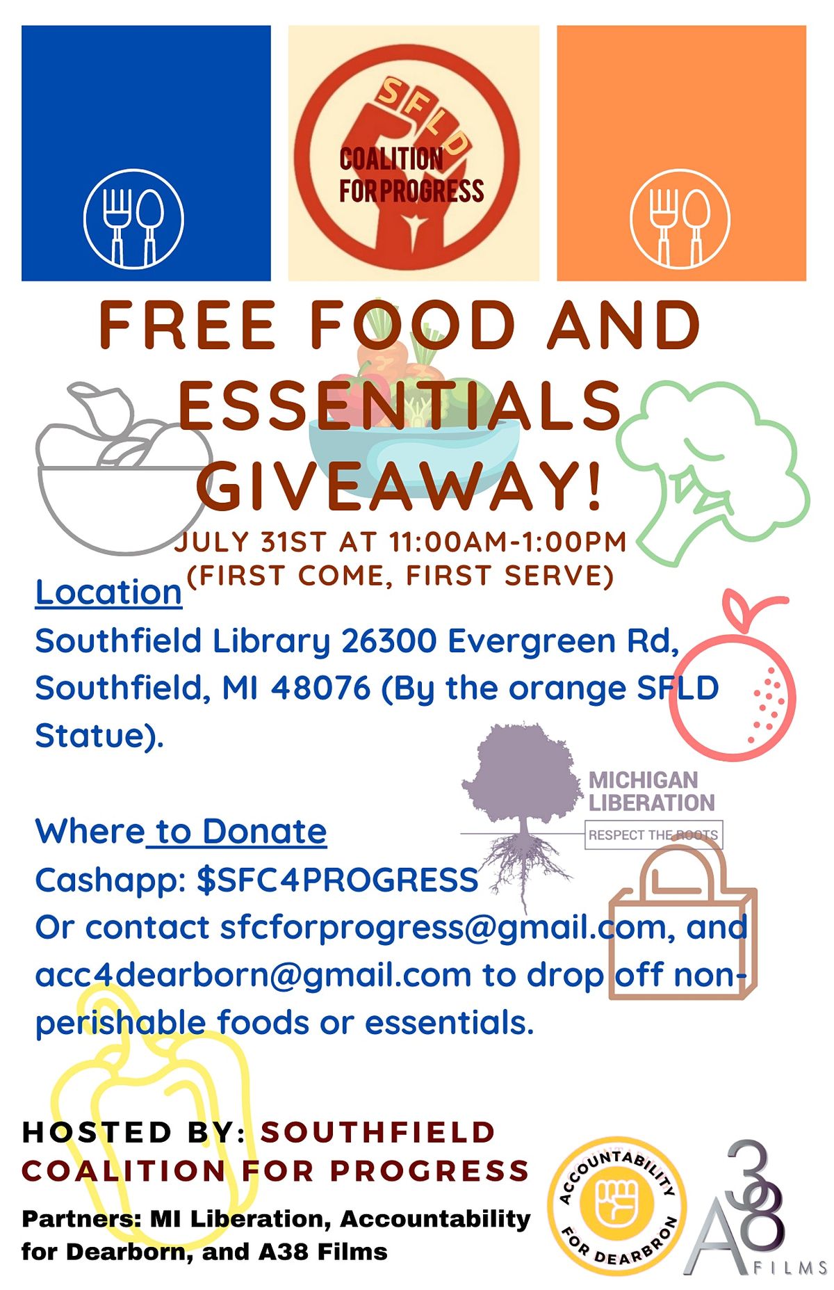 Free Food and Basic Essentials Giveaway (First Come, First Serve)