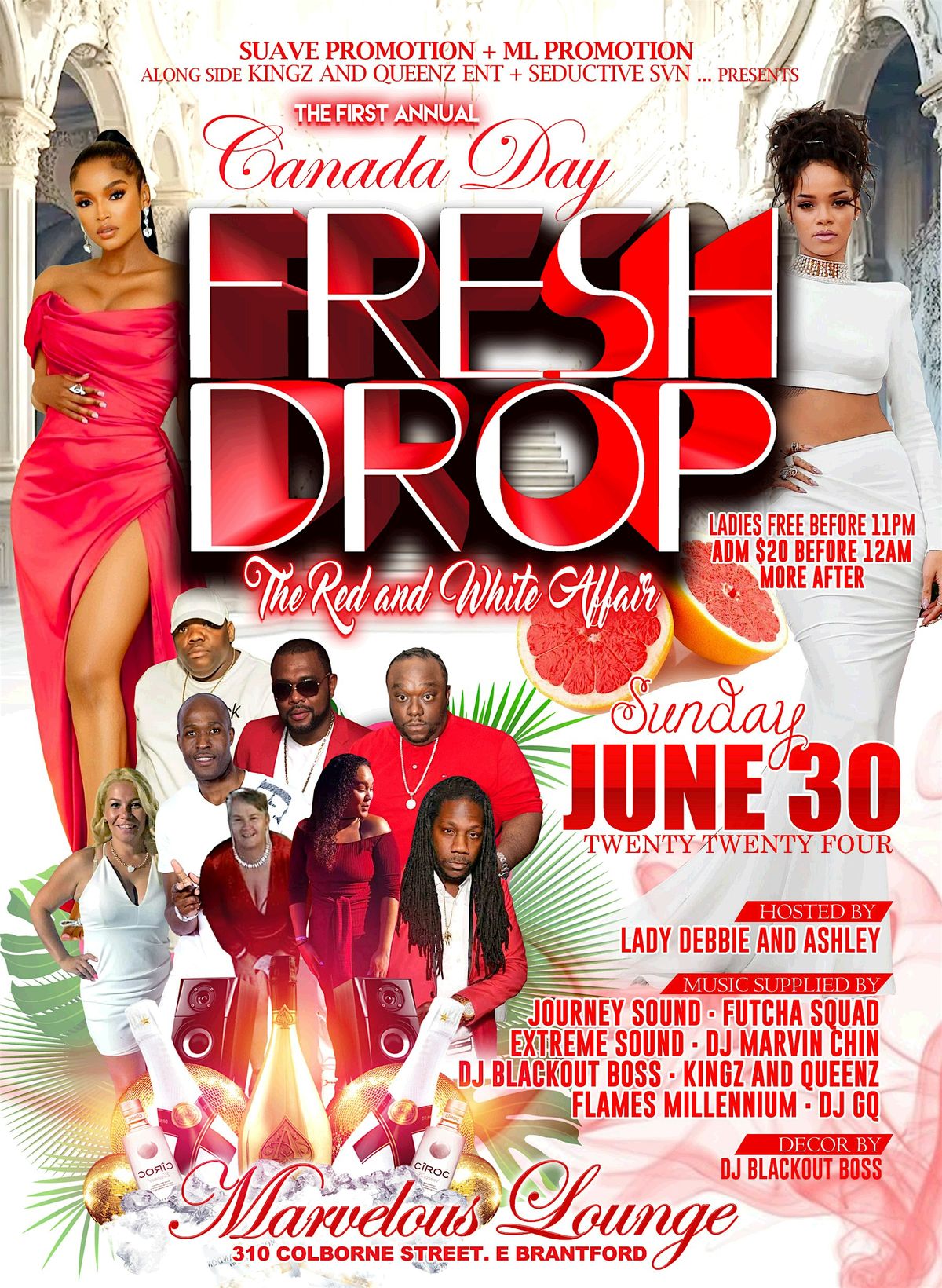 Canada Day 'FRESH DROP' Red and White Affair
