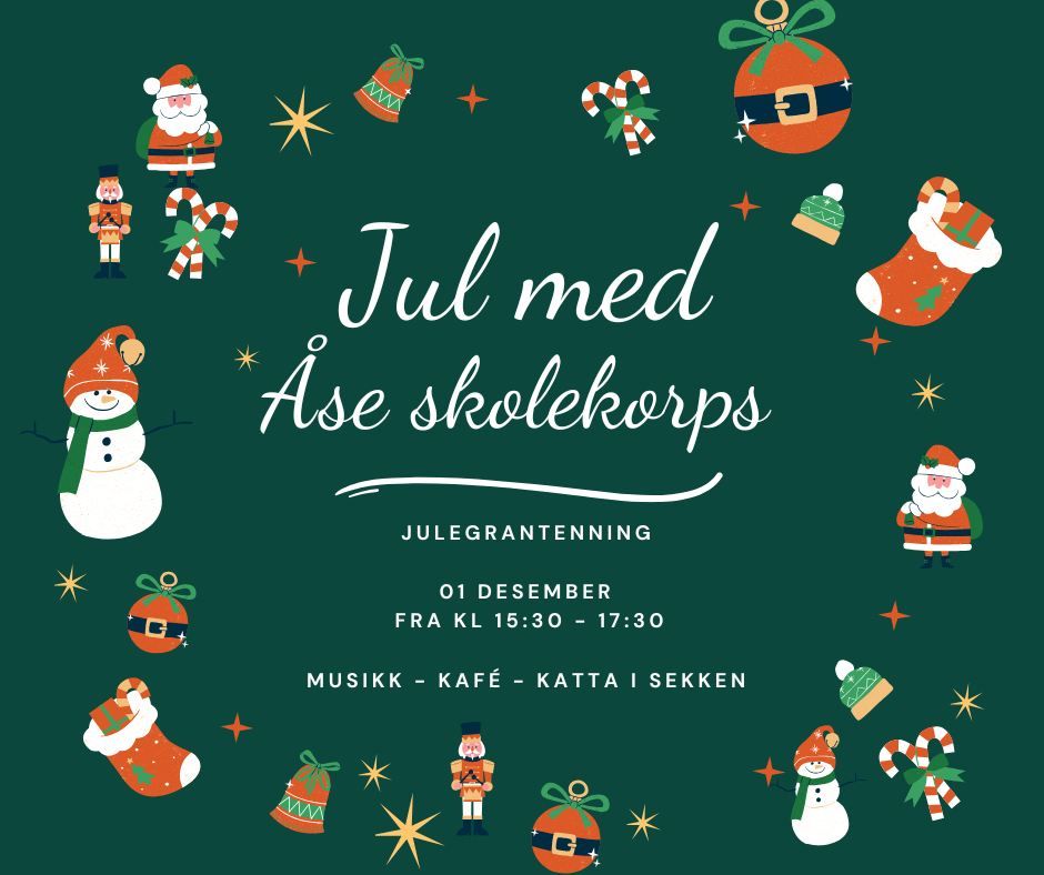 Julegrantenning med \u00c5se skolekorps 